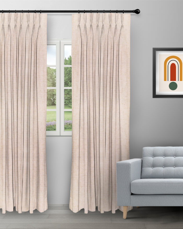 Sand Texture - Beige Custom Curtains - Image 1