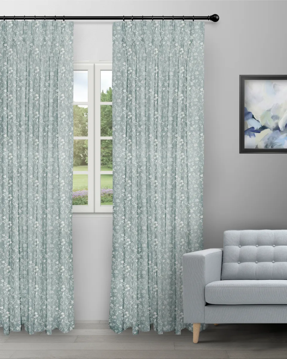 Floral Athena Sky - Curtain (Webp) Curtains | Floral Athena Sky - Curtain (Webp) | Curtain Avenue