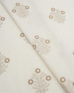 Embroidered Hailee - Cyrus Beige Ripple Fold Drapes - Image 2