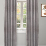 Drought Stripes - Ash Gray  Ripple Fold Drapes