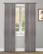 Drought Stripes - Ash Gray Custom Curtains