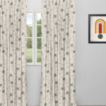 Embroidered  Pecan - Grass Custom Curtains