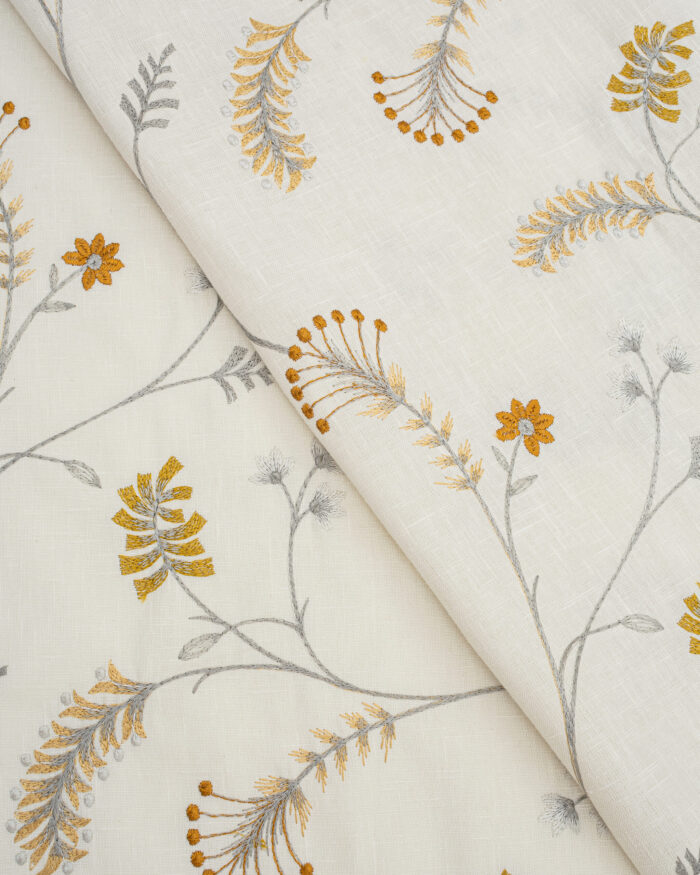 Embroidered Silvy - Copper Custom Curtains - Image 3