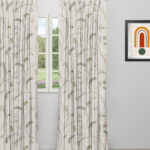 Embroidered Silvy - Sage Green Custom Curtains