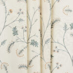 Embroidered Silvy - Dew Ripple Fold Drapes