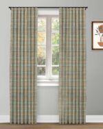 Farmhouse Plaid Check - Lake Custom Curtains
