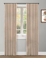 Folktales Stripes - Stone Custom Curtains