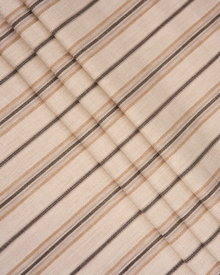 Folktales Stripes - Stone Custom Curtains - Image 2