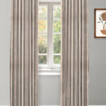 French Stripes - Gray Ripple Fold Drapes