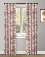 French Toile - Misty Rose Custom Curtains