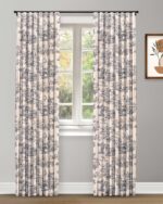 French Toile - Steel Blue Custom Curtains