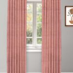 Gingham Check - Crimson Red Ripple Fold Panels