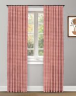 Gingham Check - Crimson Red Custom Curtains
