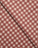 Gingham Check - Crimson Red Custom Curtains - Image 2