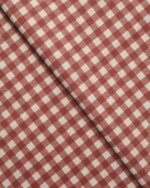 Gingham Check - Crimson Red Custom Curtains - Image 2