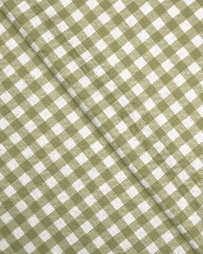 Gingham Check - Green Custom Curtains - Image 2