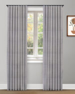 Gingham Check - Blue Custom Curtains