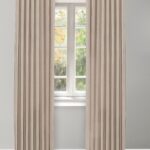 Herringbone Plains - Bark Brown Ripple Fold Drapes