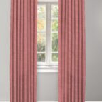 Herringbone Plains - Rose Pink Custom Curtains