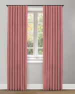 Herringbone Plains - Rose Pink Custom Curtains