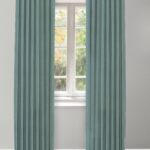 Herringbone Plains - Spa Ripple Fold Drapes
