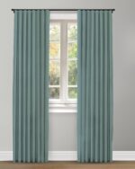 Herringbone Plains - Spa Ripple Fold Drapes