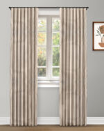 Lincoln Stripes - Graphite Ripple Fold Drapes