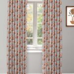 Vintage Floral Collection - Tangerine Custom Curtains
