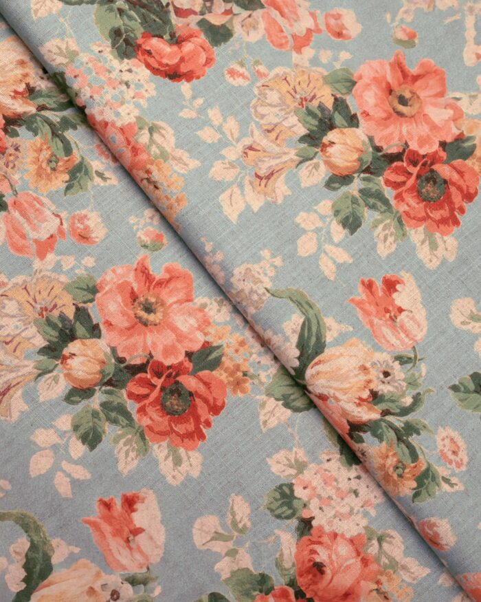 Vintage Floral Collection - Tangerine Custom Curtains - Image 2