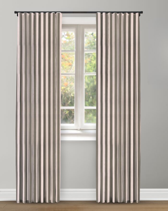 Vintage Linen Stripes - Camel Custom Curtains - Image 1