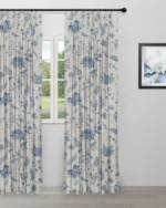 Blooming Spring - Just Blue Custom Curtains