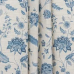 Blooming Spring - Just Blue Ripple Fold Drapes