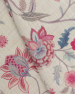 Blooming Spring - Pink Linen Ripple Fold Drapes - Image 4