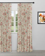 Blooming Spring - Tangerine Red Custom Curtains
