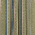 Boardwalk Stripe - Emerald Green Ripple Fold Drapes