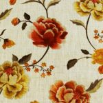 Cello - Carrot Floral Custom Curtains