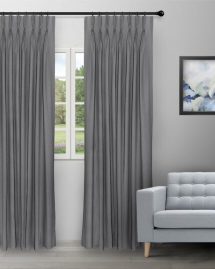 Colonial - Slate Cotton Curtains
