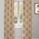 English Cottage - Orange Ripple Fold Drapes