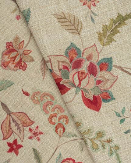 Blooming Spring - Tangerine Red Fabric Swatch