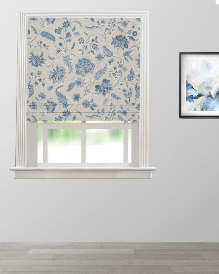 Blooming Spring - Just Blue Roman Shades - Image 1