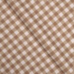 Gingham Check - Sand Fabric Swatch
