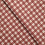 Gingham Check - Crimson Red Fabric Swatch