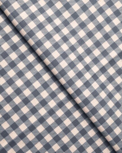Gingham Check - Blue Custom Curtains