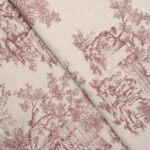 French Toile  - Misty Rose Fabric Swatch
