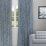 Meadow- Indigo Custom Curtains