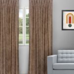Only - Coffee/Gold Custom Curtains
