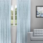 Sand Texture - Aqua Custom Curtains