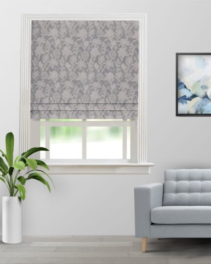 Serene Drapes - Smoke Roman Shades