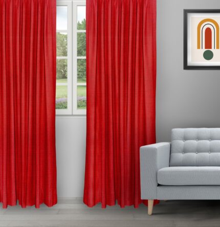 Somera - Red Apple Ripple Fold Drapes