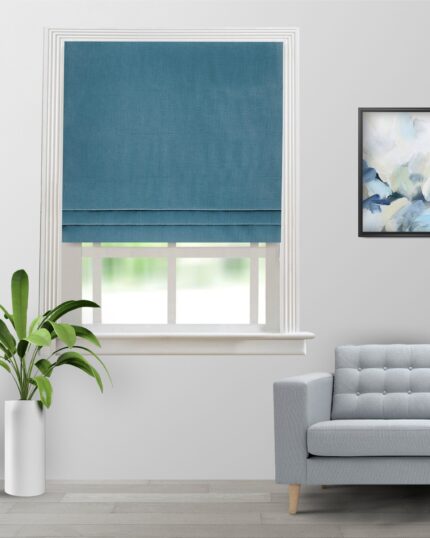 Swizz - Ocean Blue Roman Shades